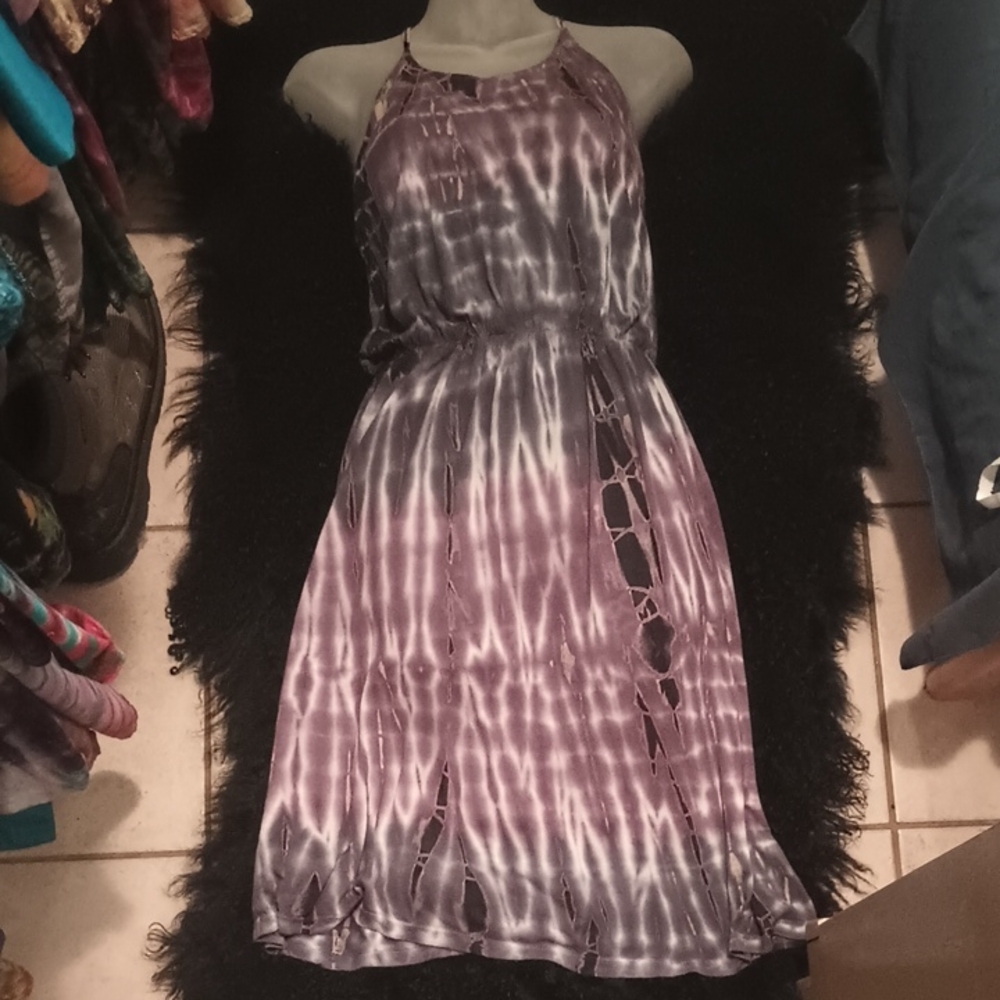 Chic Backless Tie-Dye Dress